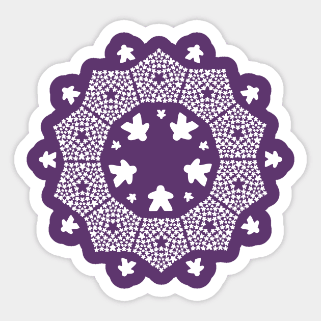 Meeple Mandala Light Sticker by east coast meeple